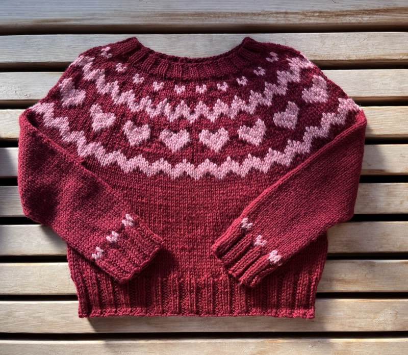 Bean and Olive sweater - pink