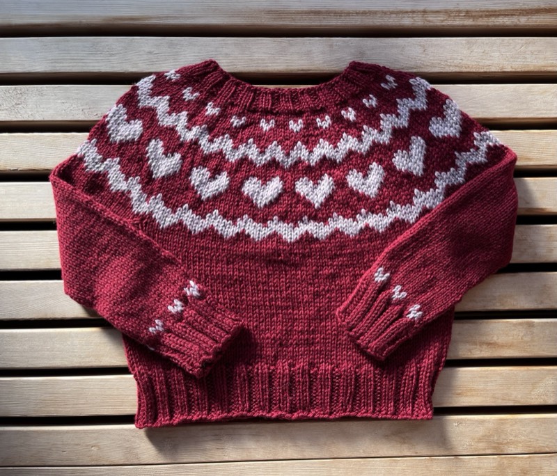 Bean and Olive sweater - purple