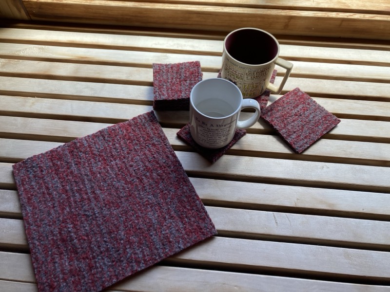 Felted coasters